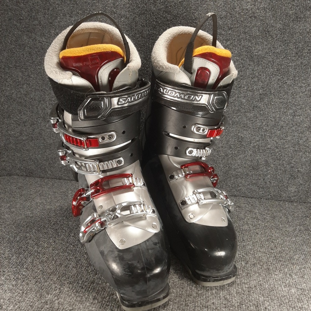 Salomon Ski Boots Performa 7.5 Size 29.0 US 11.5 Black Silver Mens Downhill